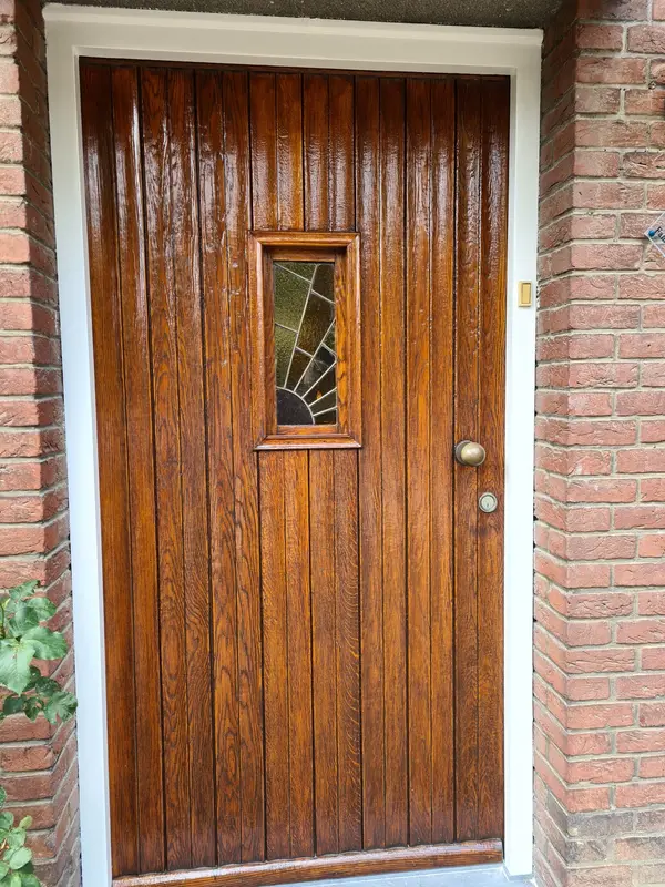 Eiken voordeur gelakt